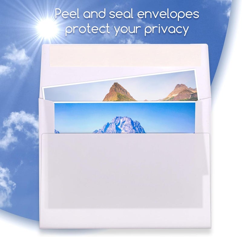 Outdoramic A2 Envelopes Self Seal 500 Pack - 4-3/8 x 5-3/4 White Invitation Envelopes Bulk for Postcard, Wedding, RSVP, Thank You Notes, Announcements, Greeting Cards, Photos - Image 4